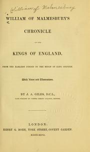 Cover of William of Malmesbury's Chronicle of the kings of England by William of Malmesbury