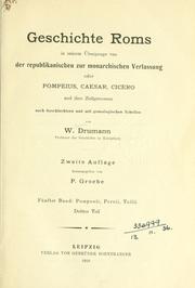 Cover of Geschichte Roms in seinem Uebergange von der republikanischen zur monarchischen Verfassung by Wilhelm Karl August Drumann
