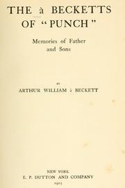 Front cover of The à Becketts of "Punch" by Arthur William à Beckett