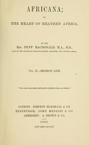 Cover of Africana by Duff Macdonald