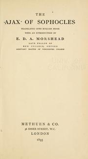 Cover of Ajax by Sophocles