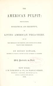 Cover of The American pulpit by Henry Fowler