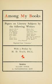 Front cover of Among my books by Augustine Birrell