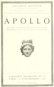 Cover of Apollo by Salomon Reinach