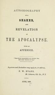Front cover of Autobiography of a Shaker by F. W. Evans