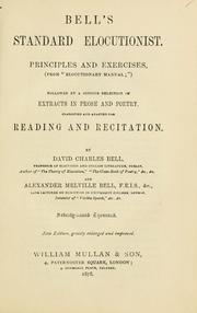 Cover of Bell's Standard Elocutionist by David Charles Bell