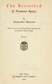 Front cover of The betrothed (I promessi sposi) by Alessandro Manzoni