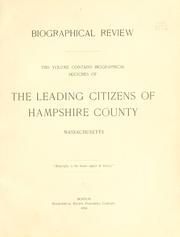 Front cover of Biographical review by Biographical Review Publishing Company