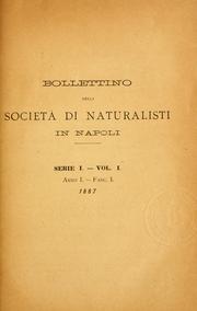 Front cover of Bollettino della Società dei naturalisti in Napoli by Società dei naturalisti in Napoli.