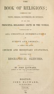 Front cover of The book of religions by Hayward, John