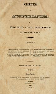 Front cover of Checks to antinomianism by Rev. John Fletcher