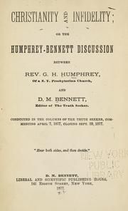 Front cover of Christianity and infidelity by G. H. Humphrey
