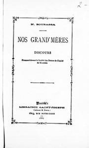 Cover of Nos grand'mères by Napoléon Bourassa