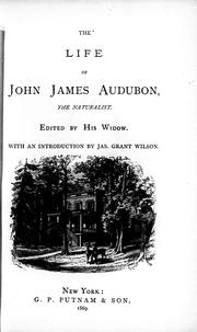 Front cover of The life of John James Audubon by John James Audubon