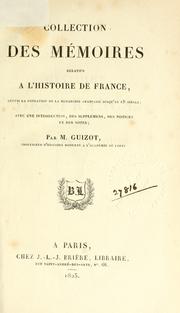 Cover of Collection des mémoires relatifs à l'histoire de France by François Guizot