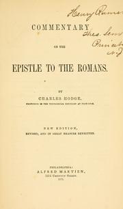 Front cover of Commentary on the Epistle to the Romans by Christoph Ernst Luthardt