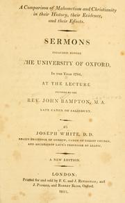 Cover of A Comparison of Mahometism and Christianity in their history, their evidence, and their effects by Joseph White