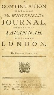 Cover of A continuation of the Reverend Mr. Whitefield's journal during the time he was detained in England, by the embargo by George Whitefield