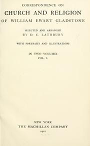 Front cover of Correspondence on church and religion of William Ewart Gladstone by William Ewart Gladstone