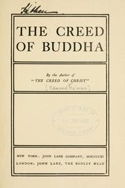 Front cover of The creed of Buddha by Edmond Holmes