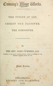 Front cover of Cumming's minor works by Rev. John Cumming D.D.