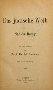 Front cover of Das jüdische Weib by Nahida Ruth Lazarus