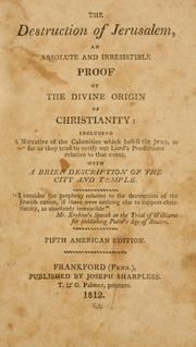 Front cover of The destruction of Jerusalem by George Holford