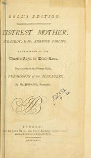 Cover of The distrest mother by Ambrose Philips