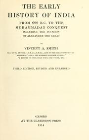 Cover of The early history of India from 600 B.C. to the Muhammadan conquest by Vincent Arthur Smith