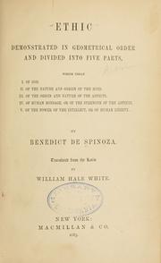 Front cover of Ethic demonstrated in geometrical order by Benedictus de Spinoza