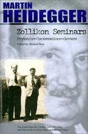 Cover of Zollikon Seminars by Martin Heidegger