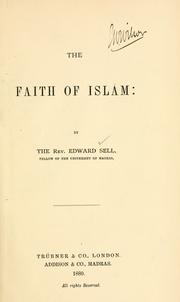 Front cover of The faith of Islam by Sell, Edward