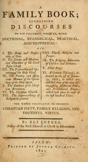 Front cover of A family book by Eli Forbes