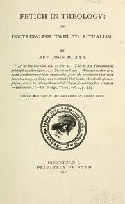 Front cover of Fetich in theology by John Miller Adye