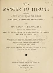 Cover of From manger to throne by Thomas De Witt Talmage