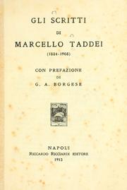 Front cover of Gli scritti di Marcello Taddei by Marcello Taddei