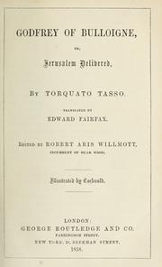 Front cover of Godfrey of Bulloigne by Torquato Tasso