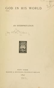 Front cover of God in his world by Henry Mills Alden