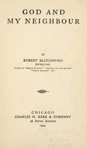 Front cover of God and my neighbour by Robert Blatchford