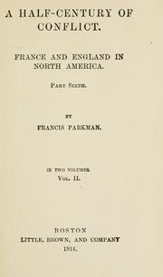 Cover of A Half-Century of Conflict by Francis Parkman