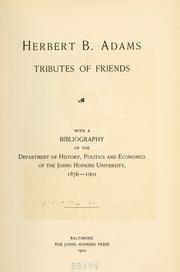 Cover of Herbert B. Adams by Johns Hopkins University.