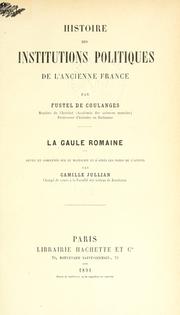 Cover of Histoire des institutions politiques de l'ancienne France by Numa Fustel de Coulanges
