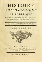 Cover of Histoire philosophique et politique des établissemens et du commerce des Européens dans les deux Indes by Raynal abbé