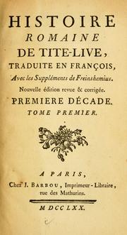 Cover of Histoire romaine de Tite Live by Titus Livius