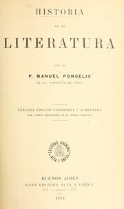 Front cover of Historia de la literatura by Manuel Poncelis