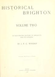 Front cover of Historical Brighton by J. P. C. Winship