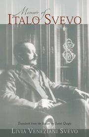 Front cover of Memoir of Italo Svevo by Livia Veneziani Svevo