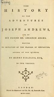 Front cover of The History of the Adventures of Joseph Andrews by Henry Fielding
