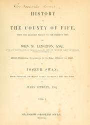 Front cover of History of the county of Fife by John M. Leighton