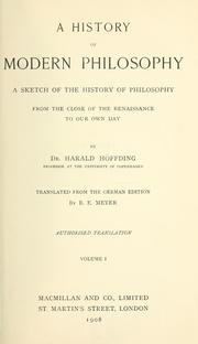 Front cover of Den nyere filosofis historie. by Harald Høffding